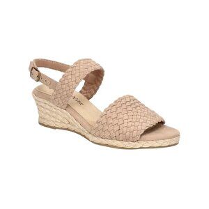 Bella Vita Mariella Espadrille Wedge Sandals Women’s Almond Tan Size 6 MSRP $85